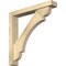 Ekena Millwork Olympic Block Rough Sawn Bracket w/ Offset Brace, Douglas Fir, 4"W x 24"D x 24"H BKT0402X24X24OLY05RDF - alternate 1